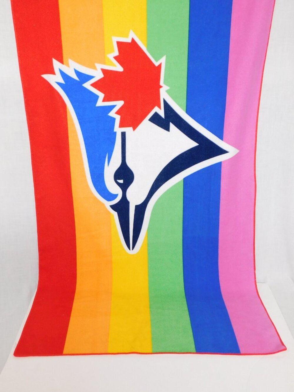 2019 Toronto Blue Jays Rainbow Pride Flag Beach Towel  28" x 59" - Picture 2 of 8